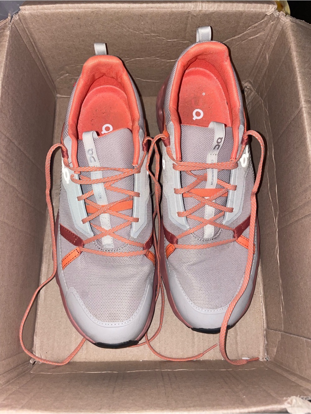 On Cloudhorizon Men's Trail Shoes Size 13 Fog/Mahogany Like New